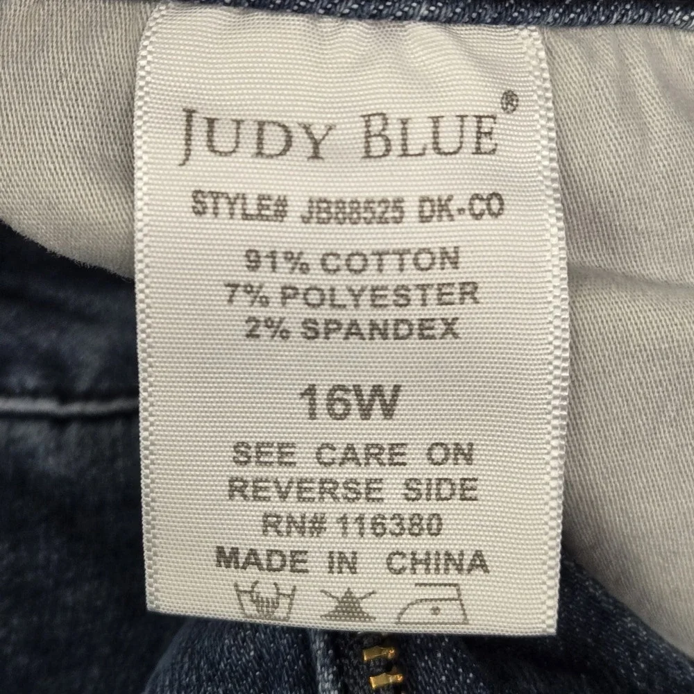 Judy Blue Women Jeans 16W Denim Button Zipper 25